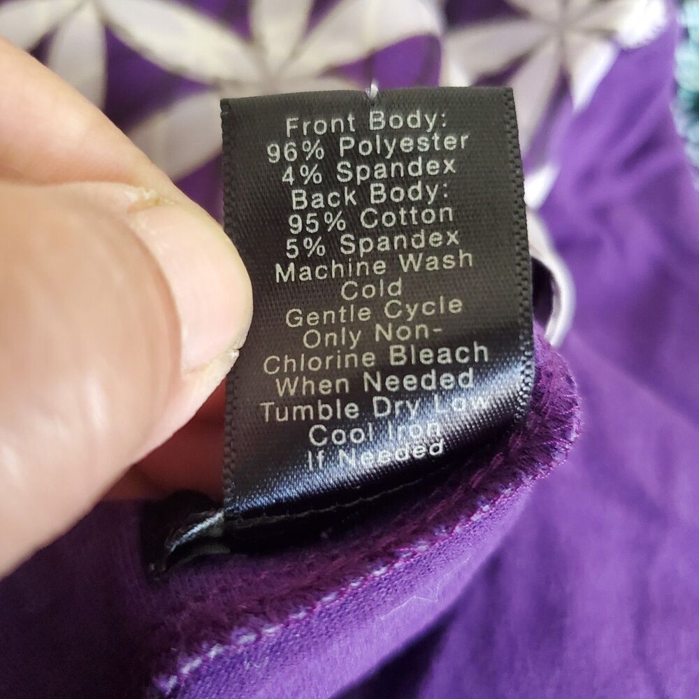 Ann Taylor Sleeveless Top Geometric Design, Purple Satin Womens Size XS - Picture 11 of 13